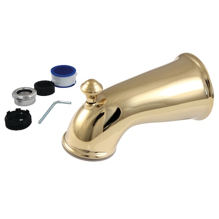 Showerscape 6" Universal Tub Spout with Diverter, Polished Brass K1275A2